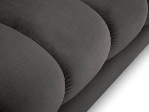 Cosmopolitan Design rechter chaise longue Bali flueel, donkergrijs - 185x102x75cm