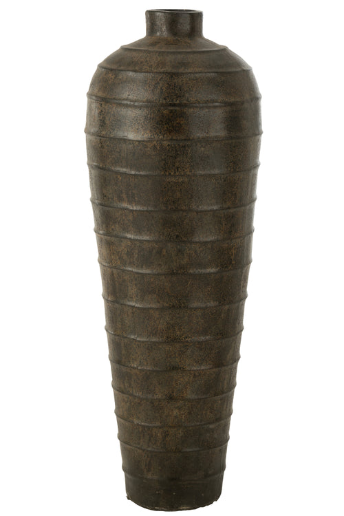 J-Line vaas Isabel - cement - bruin - medium - 103 cm hoog