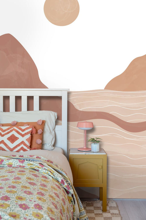 ESTAhome fotobehang berglandschap terracotta bruin - 250 x 279 cm - 159422