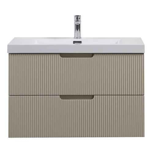 Badplaats Badkamermeubel Set Thermis 80 cm – Beige – Badmeubel met Wastafel