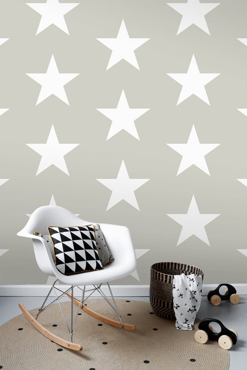 ESTAhome behang sterren donker beige - 53 cm x 10.05 m - 138947