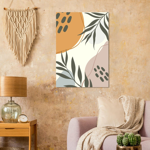 Artfulprints Poster met Lijst Boho – Floral play   - 70x100 cm - Meerkleurig