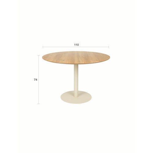 Housecraft Living Steven Eettafel Rond Beige