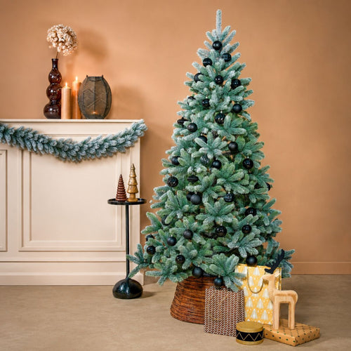 Black Box Trees Nagoya Kerstboom Frosted met Scharnierconstructie - Kunstboom met Volle Uitstraling en 738 Takken - Kerstversiering voor Binnen - H150