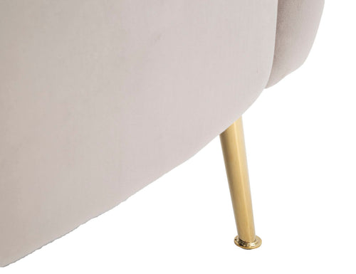 Mauro Ferretti fauteuil - 76x74x71 cm - grijs/goud