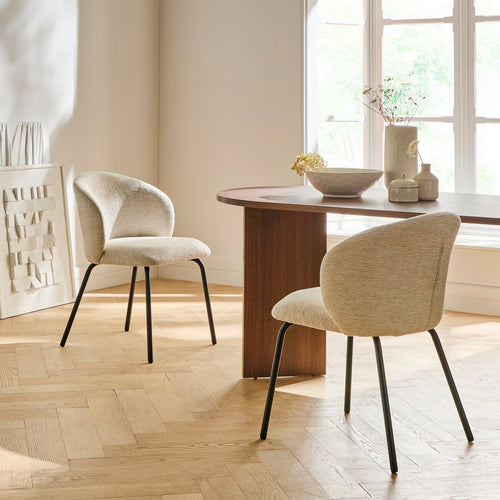 Calicosy - VESPER Set van 2 stoelen - Grijs - 79x45x49 cm