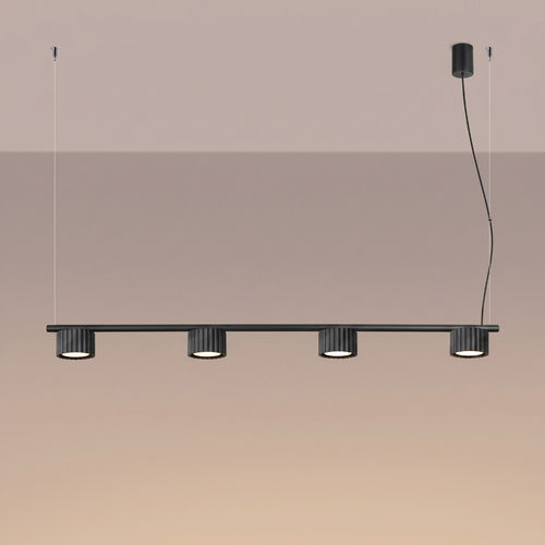 Sollux Lighting Kroonluchter AURA 4 zwart Gx53 - 122x10x208cm