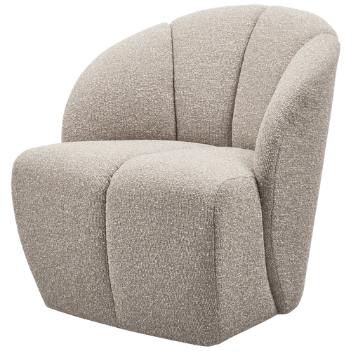 WOOOD draaifauteuil Mojo - Bouclé - Beige Melange - 75x68x77