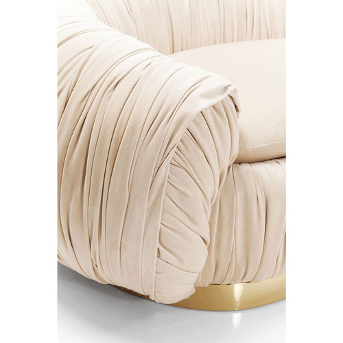 Kare Design Sofa Perugia 2-Zits fluweel creme - vtwonen shop