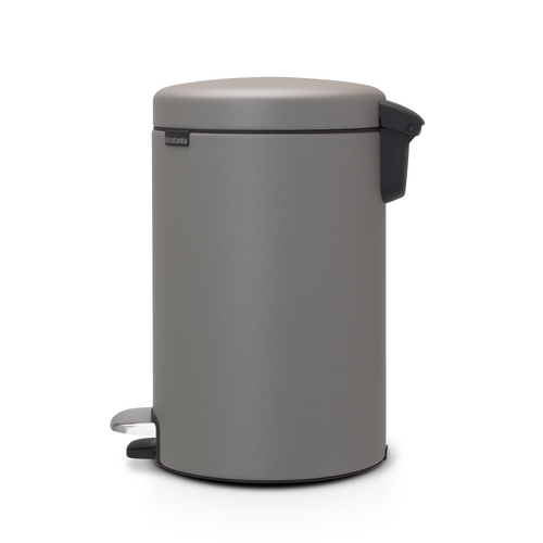 Brabantia NewIcon Pedaalemmer, 12 liter, kunststof binnenemmer - Mineral Concrete Grey
