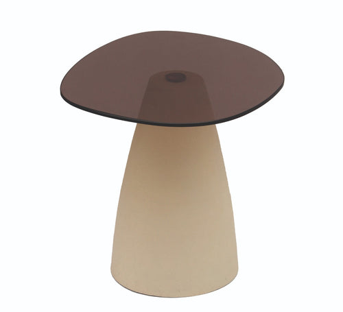 Brix salontafel Mylon beige - glas - 50 cm