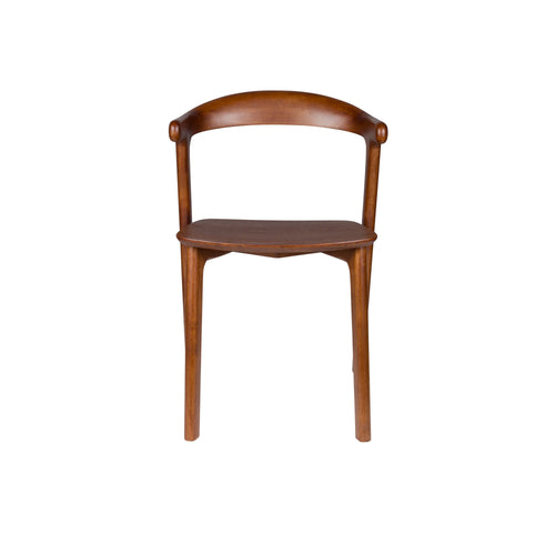 Zuiver Northwood Eetkamerstoelen Armleuning Hout Walnoot kleur - Set van 2
