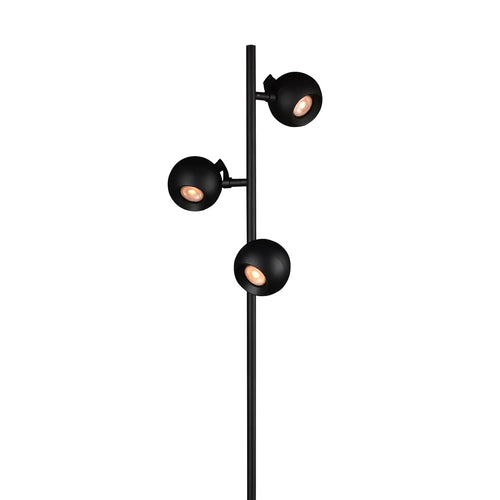 Artdelight vloerlamp Bolero - 3 lichts - 25  x 160   cm - zwart - vtwonen shop