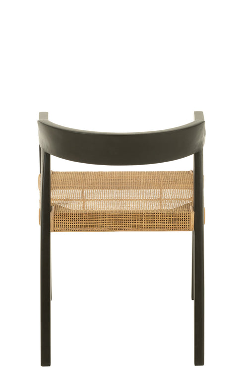 J-Line stoel Emma - hout - zwart/bruin