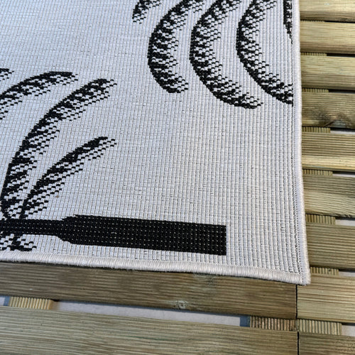 Buitenkleed Oase zwart/wit - Interieur05 - 200 x 290 cm