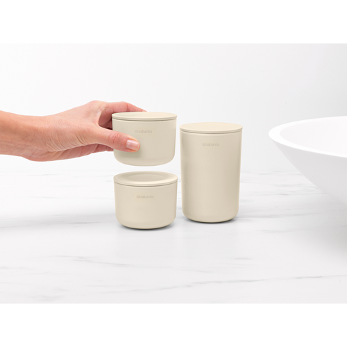 Brabantia Opbergbakjes - set van 3 - soft beige - vtwonen shop