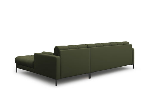 Cosmopolitan Design rechter hoekbank Bali 5-zits, structurele stof, groente - 185x293x75cm