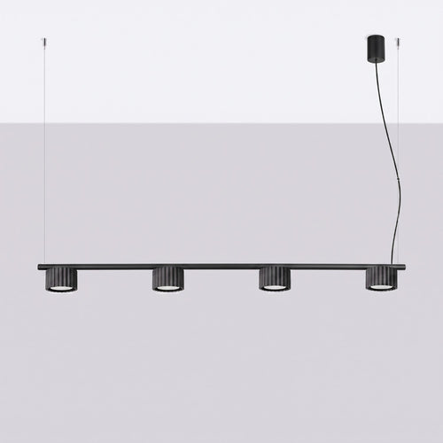 Sollux Lighting Kroonluchter AURA 4 zwart Gx53 - 122x10x208cm