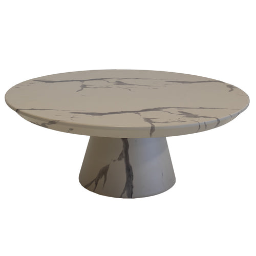 DÉJA Living Salontafel Flen Rond - Marmerlook - 90x90x35cm - vtwonen shop