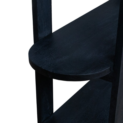 Giga Meubel Wandkast Luuk - Mangohout - Zwart - 120x38x190cm - vtwonen shop