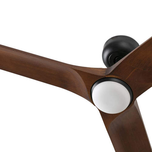 Faro HEYWOOD Kleine led-witte, lichthouten DC-plafondventilator met 6 snelheden