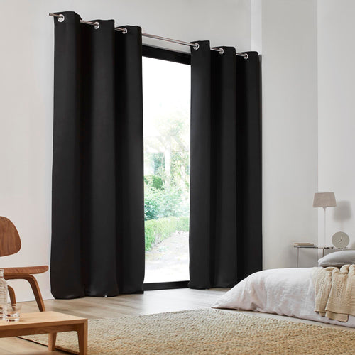 Madura Gordijn Blackout zwart 140x180 cm