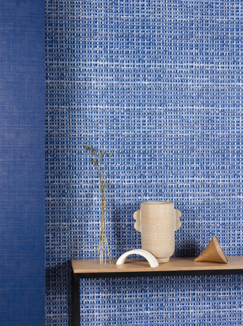 Masureel behang effen blauw - 53 cm x 10.05 m - 631129 - vtwonen shop