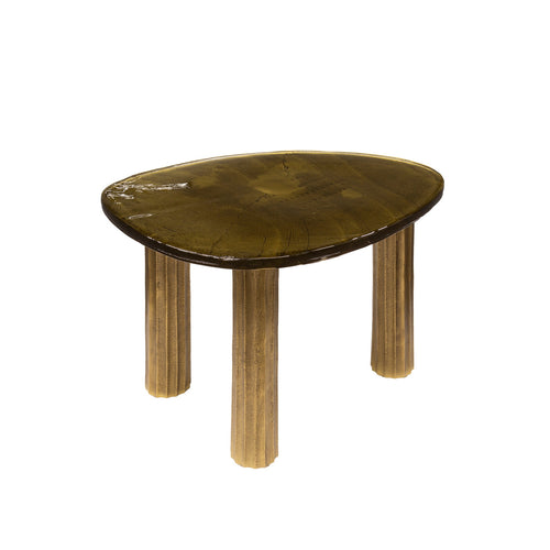 Giga Meubel Salontafel Eclipse - Goud Glas - 62x45x40cm