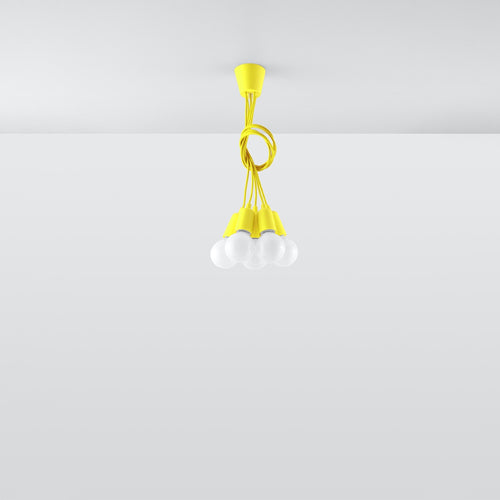 Sollux Lighting Hanglamp DIEGO 5 geel - 25x25x90cm