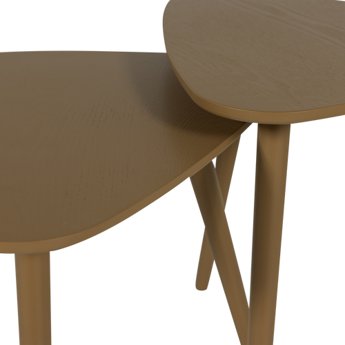 WOOOD bijzettafels Nila - Hout - Mud - Set van 2 - vtwonen shop