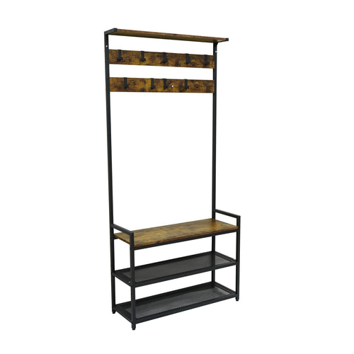 Furnilux Grote kapstok schoenenrek en hoedenplank - 84x30x182cm - vtwonen shop