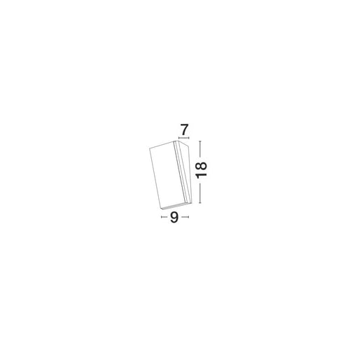 Merano Columbus Buitenwandlamp Sandy White Aluminium LED 12W 1080Lm 3000K IP65