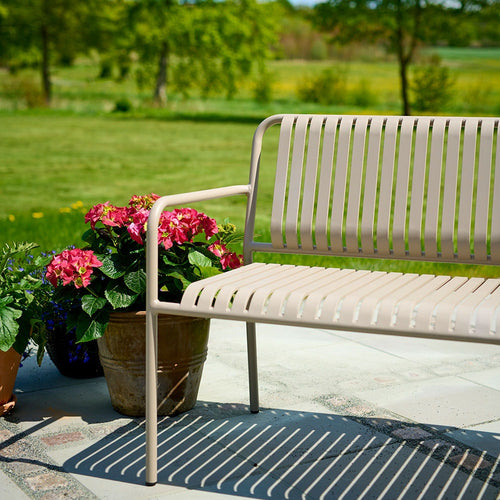 Lisomme Zahra metalen tuinbank taupe - vtwonen shop