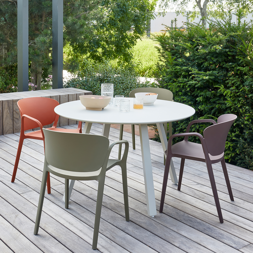 WOOOD tuintafel Auke - Aluminium - Mist/Grijs - 75x120x120