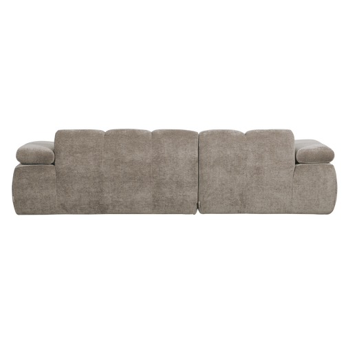 WOOOD chaise longue links Mojo - Geweven Ribstof - Donker Zand