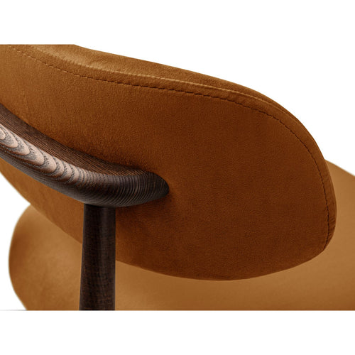 Set van 2 fluwelen stoelen Evan flueel kameel - 51x49.5x77cm