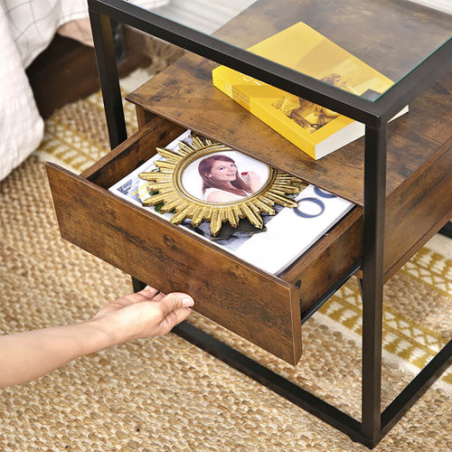 Furnilux Bijzettafel Drift - Glas - 43x43x54 cm - vtwonen shop