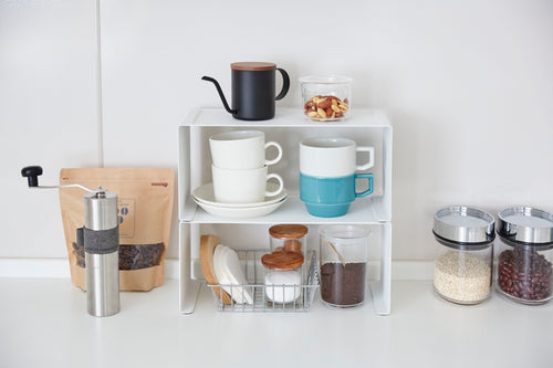 Yamazaki Smal Stapelbaar Keukenrekje - Tower - Wit - vtwonen shop