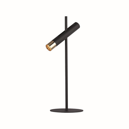 Cylinder Tafellamp, zwart en goud