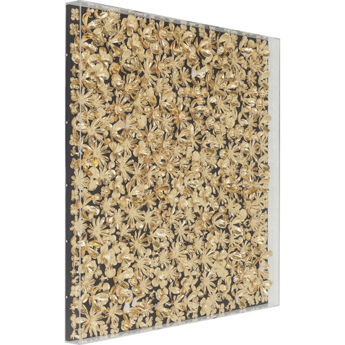 Kare Design Schilderij goud bloemen 120x120cm - vtwonen shop