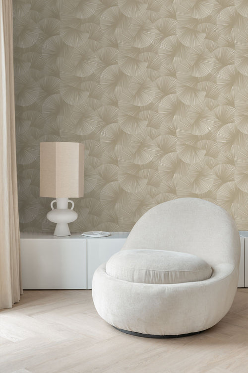 Origin Wallcoverings behang grafisch 3D motief taupe - 0.53 x 10.05 m - 348043 - vtwonen shop
