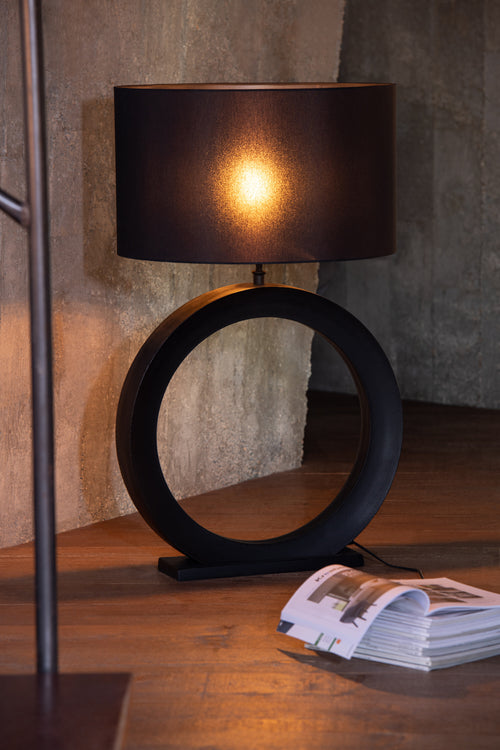 J-Line lamp Rond - aluminium - zwart