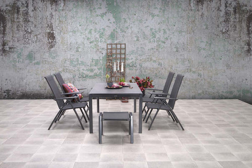 Gala voetenbank - carbon black - antraciet - vtwonen shop