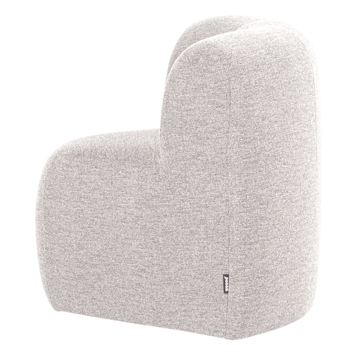 WOOOD eetbank hoek met rugleuning Mojo Base - Bouclé - Ecru - 83x80x80