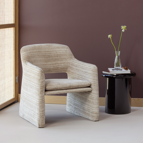 WOOOD fauteuil Lyric - Streep Dessin - Naturel - 81x70x65