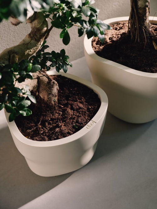 elho mura 40 linen white | Bloempot | Premium statementdesign