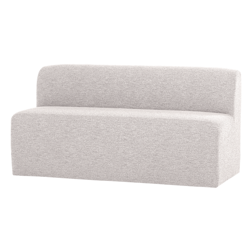 WOOOD eetbank 164 cm rugleuning Mojo Base - Bouclé - Ecru - 83x164x76