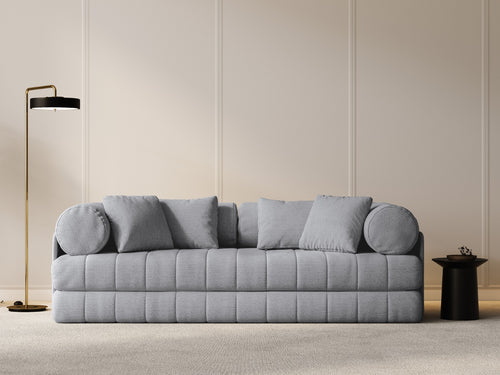 Cosmopolitan Design Converteerbare bank Kemi 3-zits, boucle grijs - 95x206x70cm