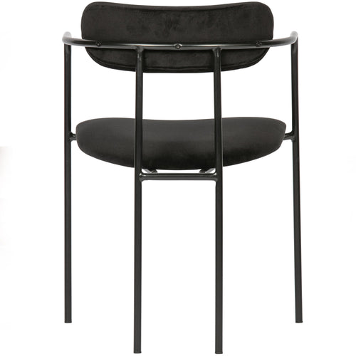 WOOOD eetkamerstoelen Ivy- Fluweel - Zwart - Set van 2 - vtwonen shop