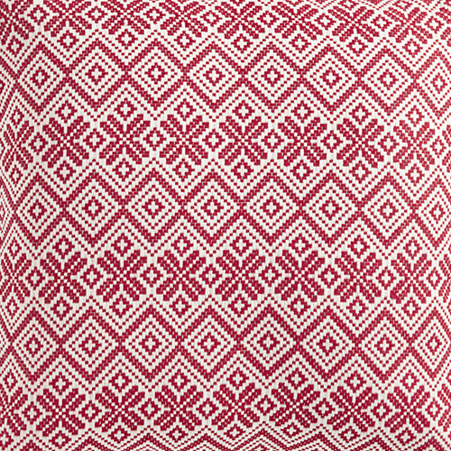 Sia Deco Decoratieve Kussenhoes - Rood En Wit Katoen - 50x50 - vtwonen shop